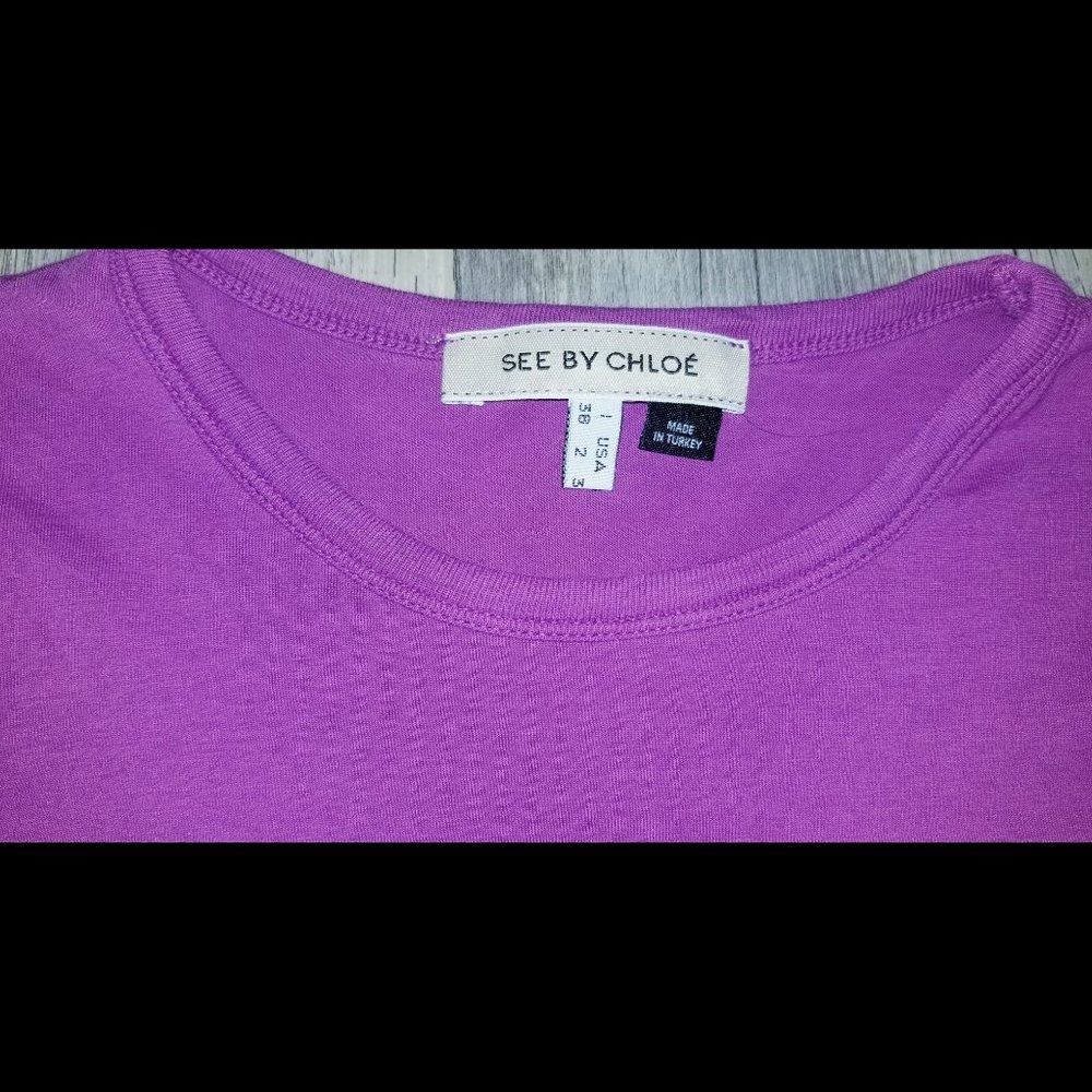 SEE BY CHLOE - RARE Purple Skeleton Shirt - Small - Picture 6 of 6